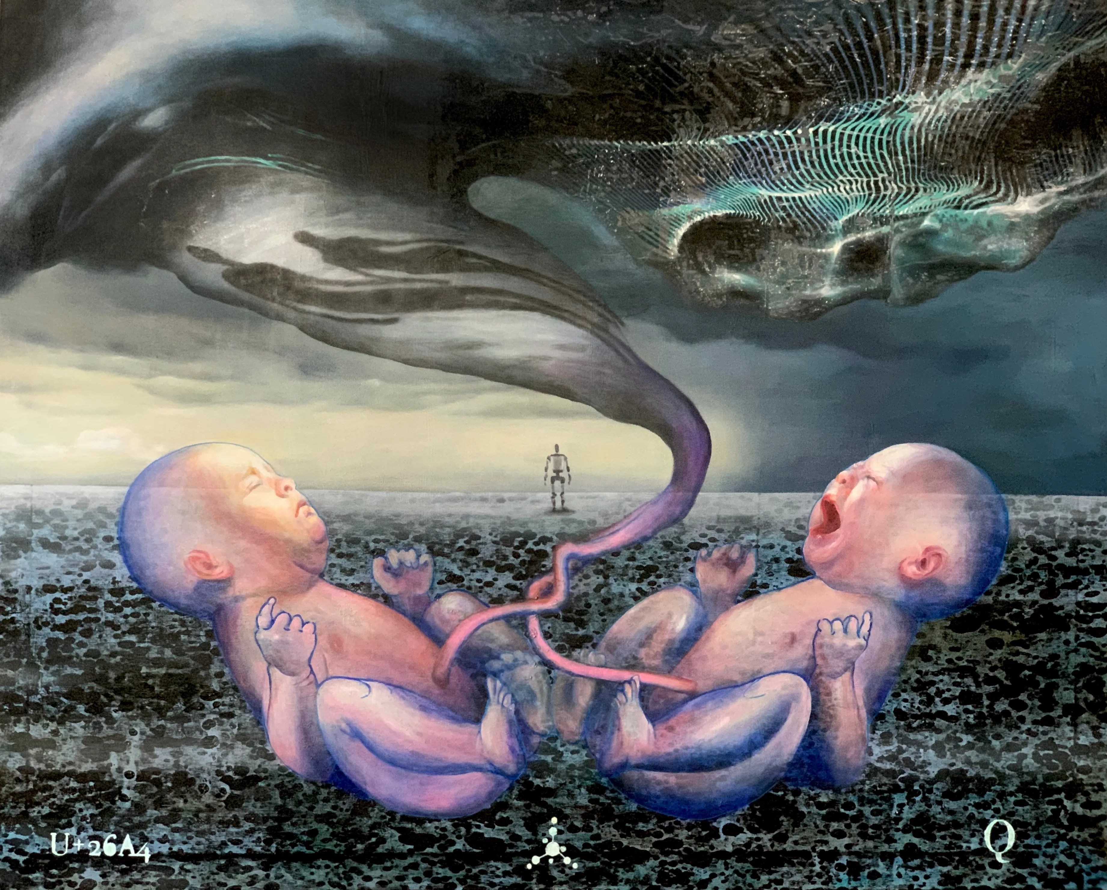 Зображення "Beginning " від Katya Onyshko, розмір: 120x150 cm, матеріали: Acrylic, oil, canvas , медіум: Живопис, місто: Kyiv,Ukraine  Фото 1 з 5.