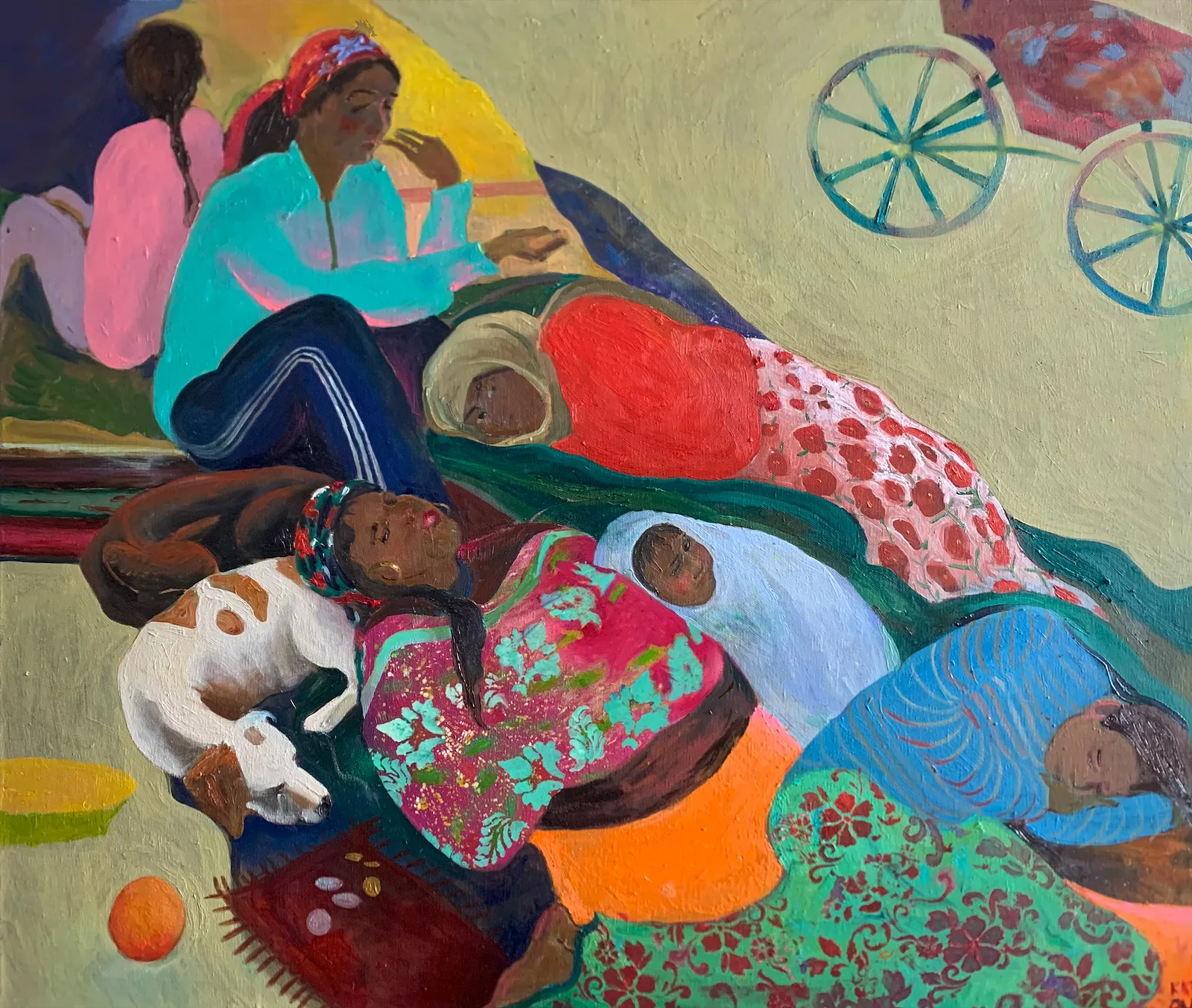 Image of Rumunians by Katya Onyshko, size: 90x100 cm, made of Олія, полотно, Painting medium, from Kyiv, Ukraine Photo 1 of 2.