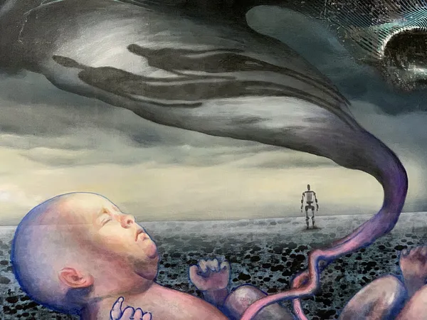 Image of Початок by Katya Onyshko, size: 120x150 cm, made of Акрил, олія, полотно, Painting medium, from Kyiv, Ukraine Photo 2 of 5.