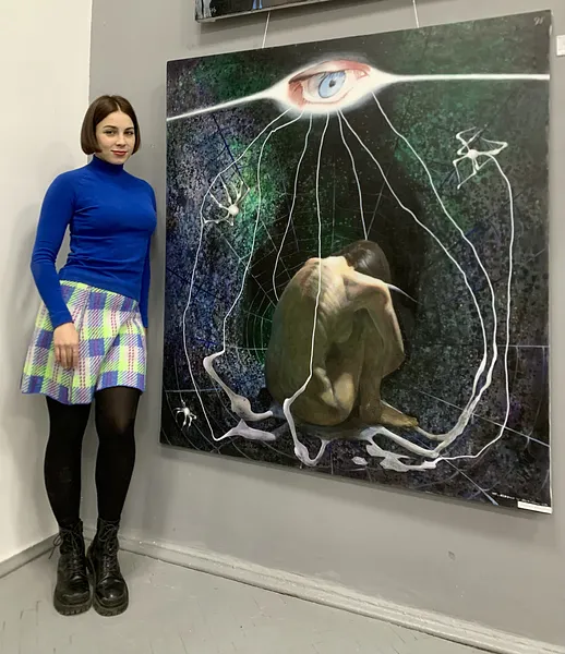 Зображення "Consciousness " від Katya Onyshko, розмір: 145x143 cm, матеріали: Acrylic, canvas, медіум: Живопис Фото 2 з 3.