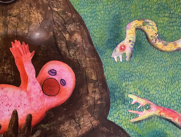 Зображення "Between silence and scream " від Katya Onyshko, розмір: 100x130cm, матеріали: Acrylic, canvas , медіум: Живопис Фото 5 з 6.