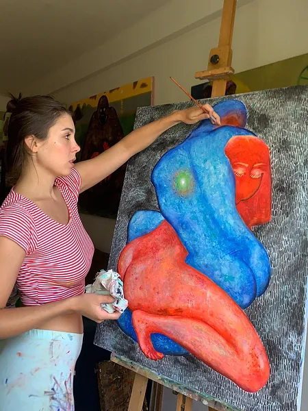 Зображення "Lines" від Katya Onyshko, розмір: 90x70 cm, матеріали: Acrylic, canvas , медіум: Живопис Фото 3 з 4.