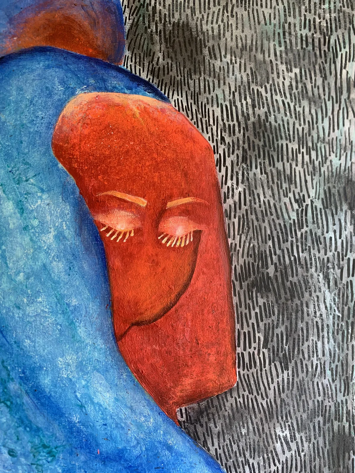 Зображення "Lines" від Katya Onyshko, розмір: 90x70 cm, матеріали: Acrylic, canvas , медіум: Живопис, ціна: $700 Фото 2 з 4.