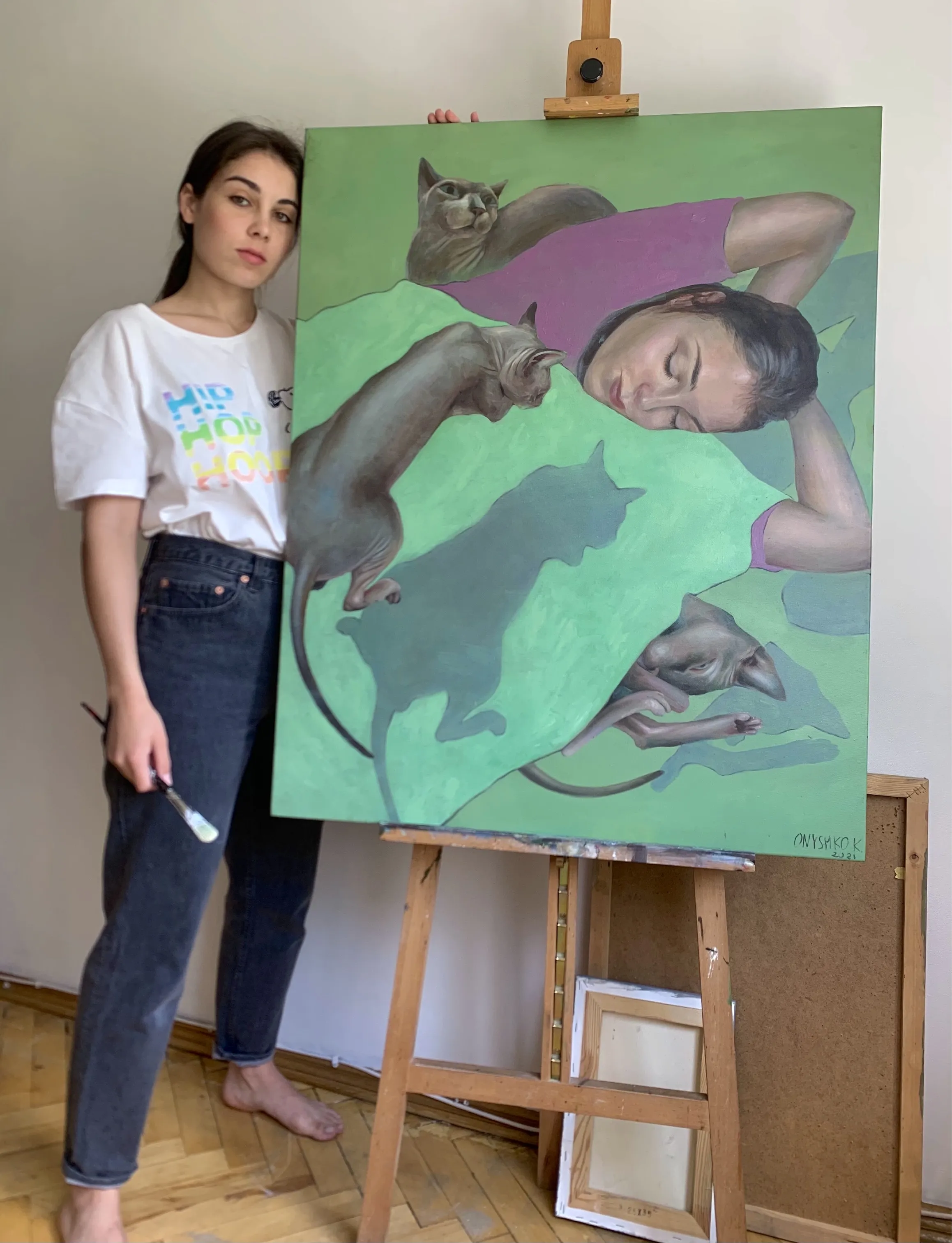 Зображення "Sweet dream tea" від Katya Onyshko, розмір: 100x70 cm, матеріали: Oil, canvas , медіум: Живопис, місто: Kyiv, Ukraine  Фото 2 з 3.