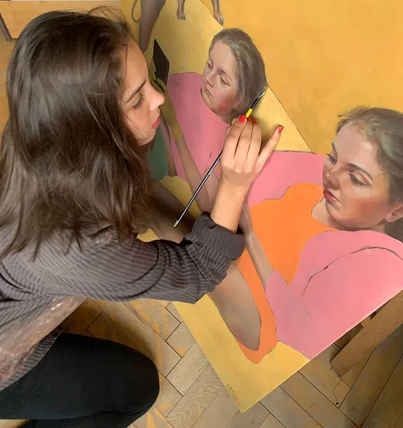 Зображення "At home" від Katya Onyshko, розмір: 100x70cm, матеріали: oil, canvas, медіум: Живопис, місто: Kyiv, Ukraine Фото 5 з 5.