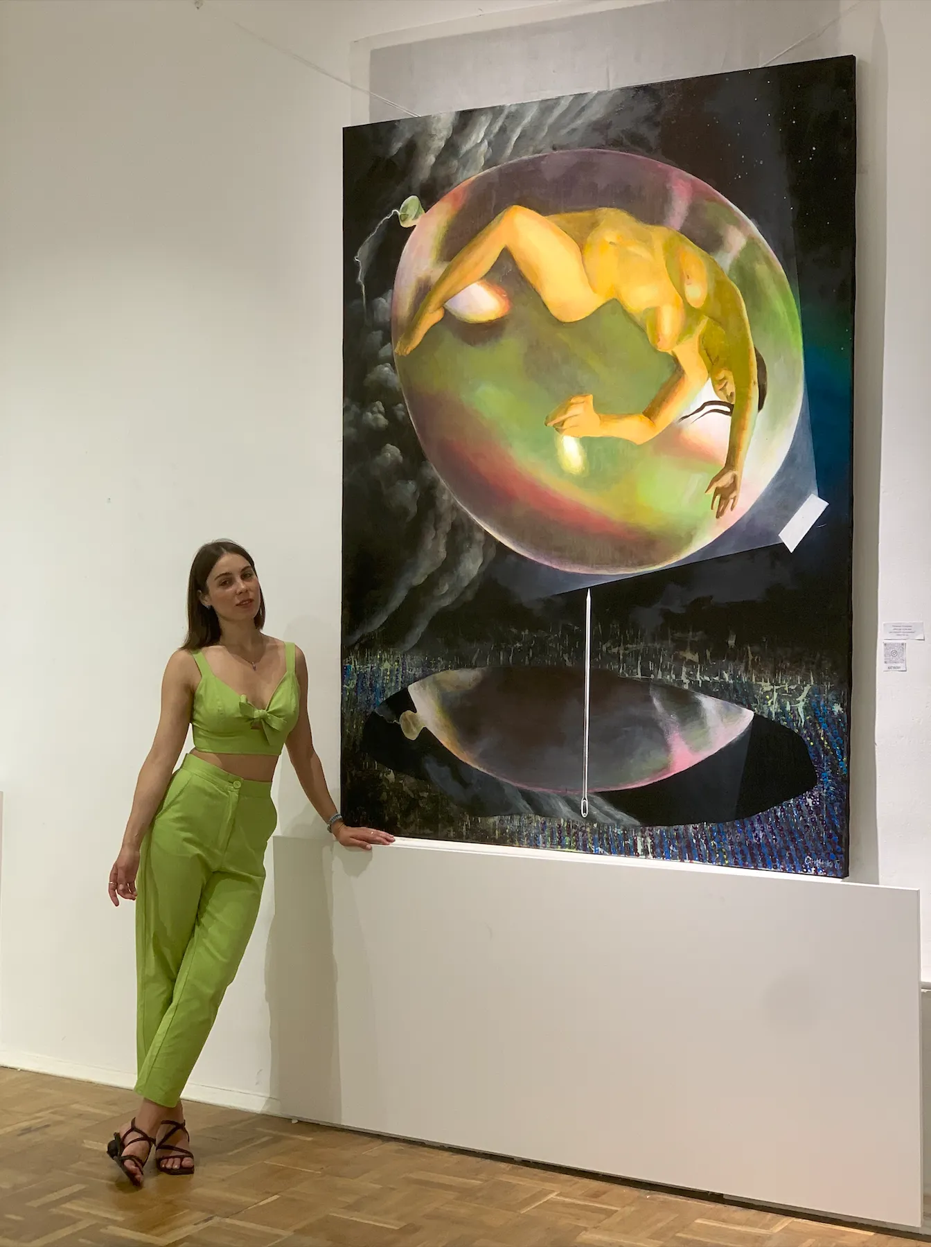 Image of Illusion by Kateryna Onyshko, size: 200x150 см, made of acrylic, oil, canvas, Painting medium, from Kyiv, Ukraine Photo 3 of 7.