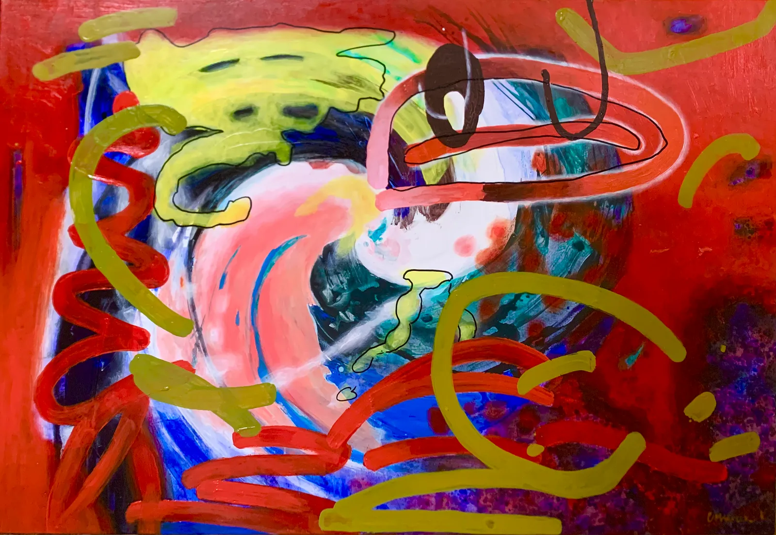 Image of Divided Self by Katya Onyshko, size: 100x150 cm, Painting medium, priced at $1300 Photo 1 of 6.