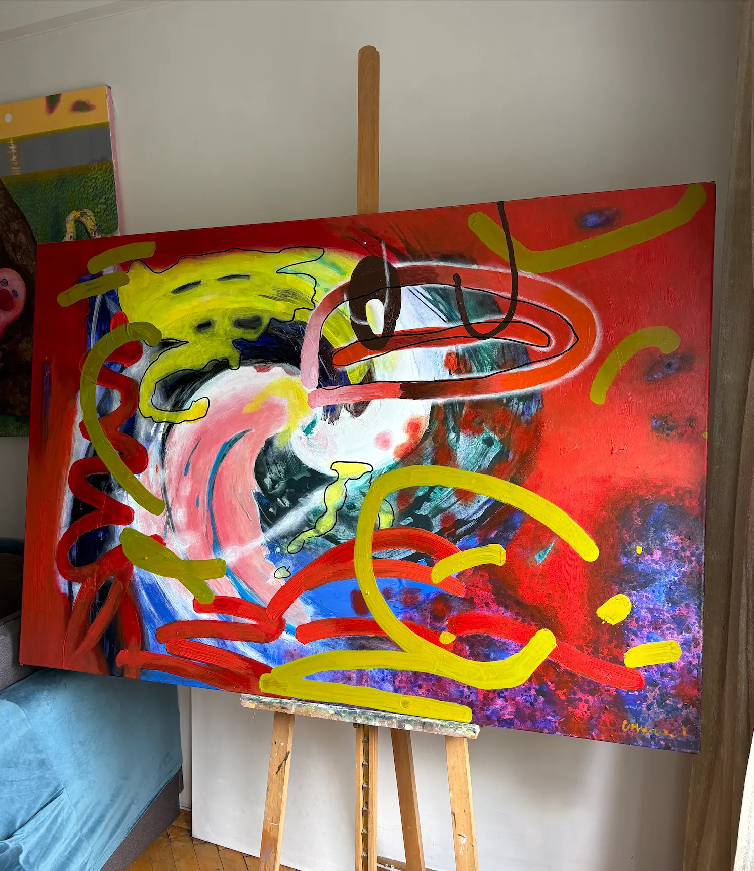 Зображення "Divided Self" від Katya Onyshko, розмір: 100x150 cm, матеріали: acrylic, canvas, медіум: Живопис, місто: Kyiv, Ukraine, ціна: $1300 Фото 5 з 6.