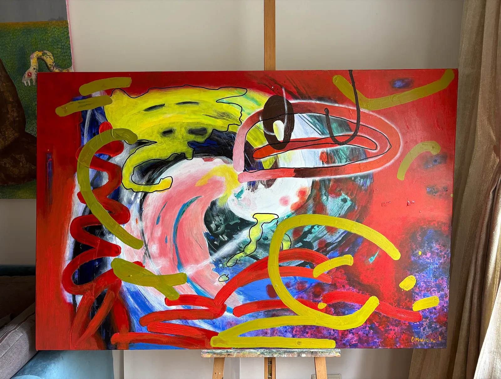 Зображення "Divided Self" від Katya Onyshko, розмір: 100x150 cm, матеріали: acrylic, canvas, медіум: Живопис, місто: Kyiv, Ukraine, ціна: $1300 Фото 4 з 6.
