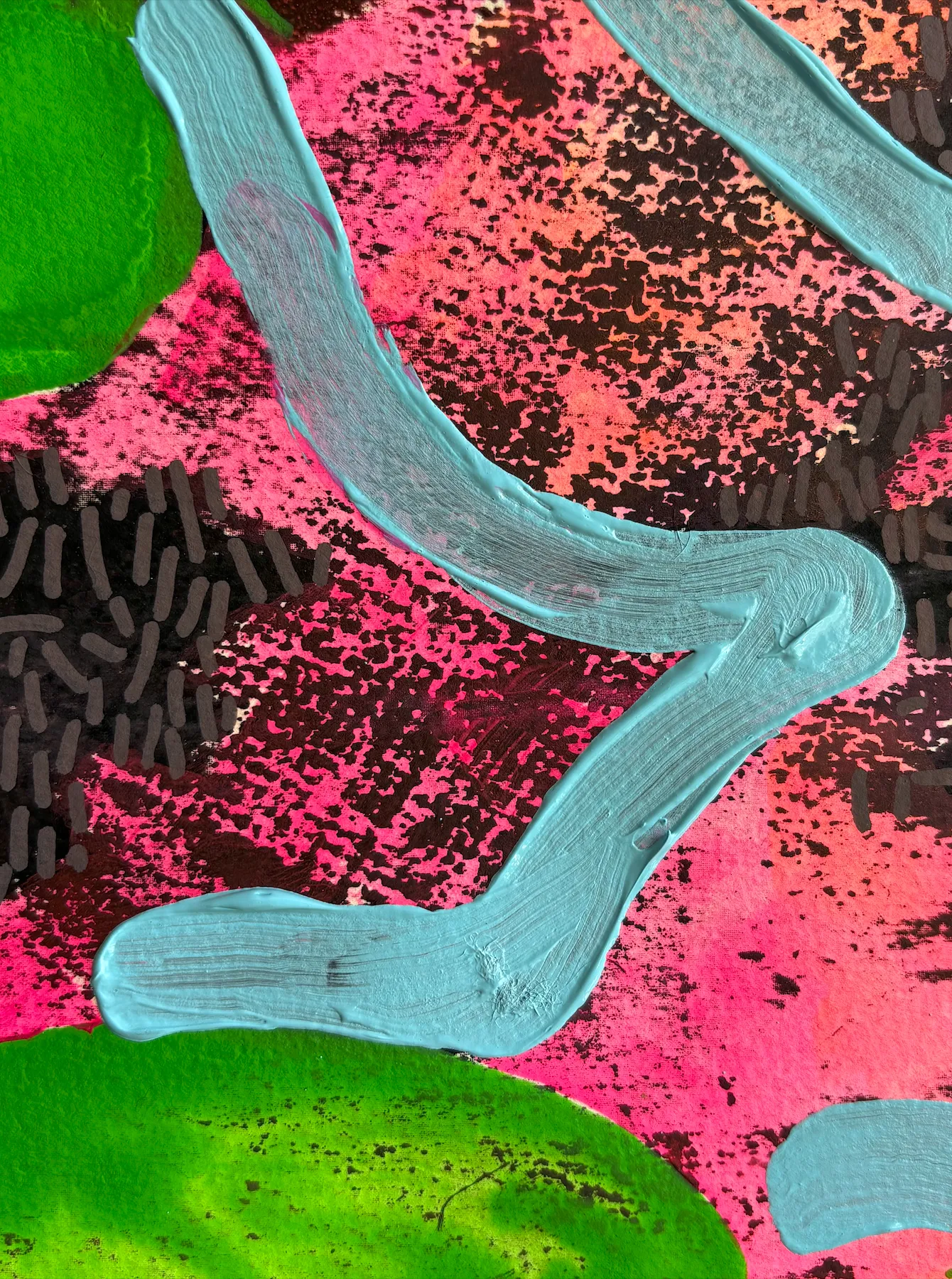 Image of Neon Oasis by Kateryna Onyshko, size: 45х34 см, Painting medium, from Kyiv, Ukraine, priced at $200 Photo 6 of 9.