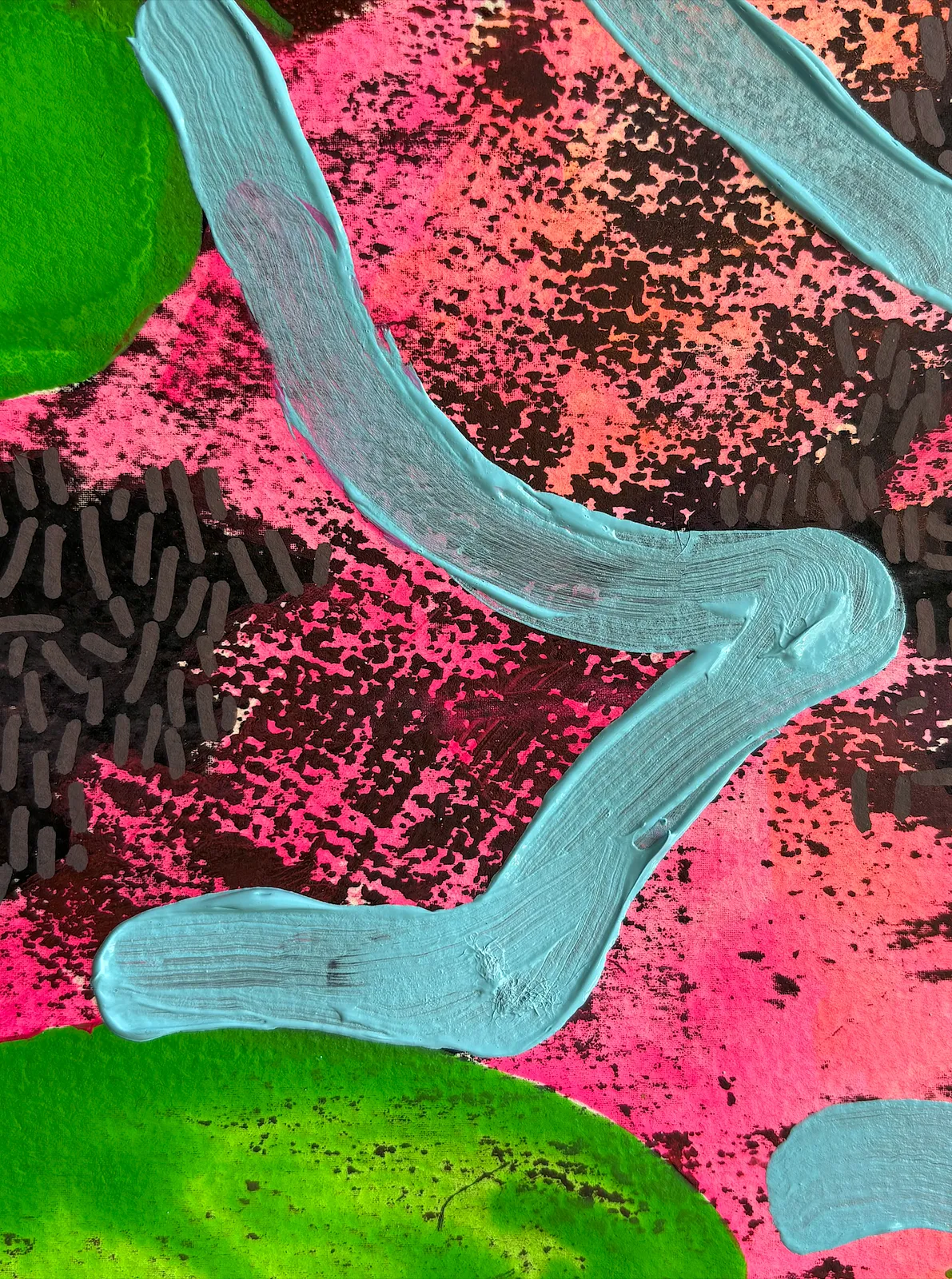 Image of Neon Oasis by Kateryna Onyshko, size: 45х34 см, Painting medium, from Kyiv, Ukraine, priced at $200 Photo 6 of 9.