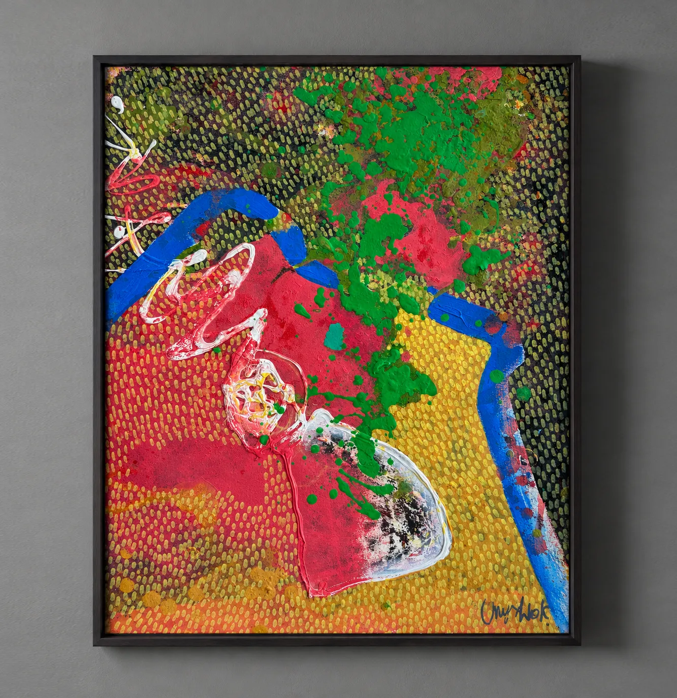 Image of Splash by Kateryna Onyshko, size: 45х34 см, made of acrylic, paper, mixed media, Painting medium, from Kyiv, Ukraine, priced at $200 Photo 1 of 2.