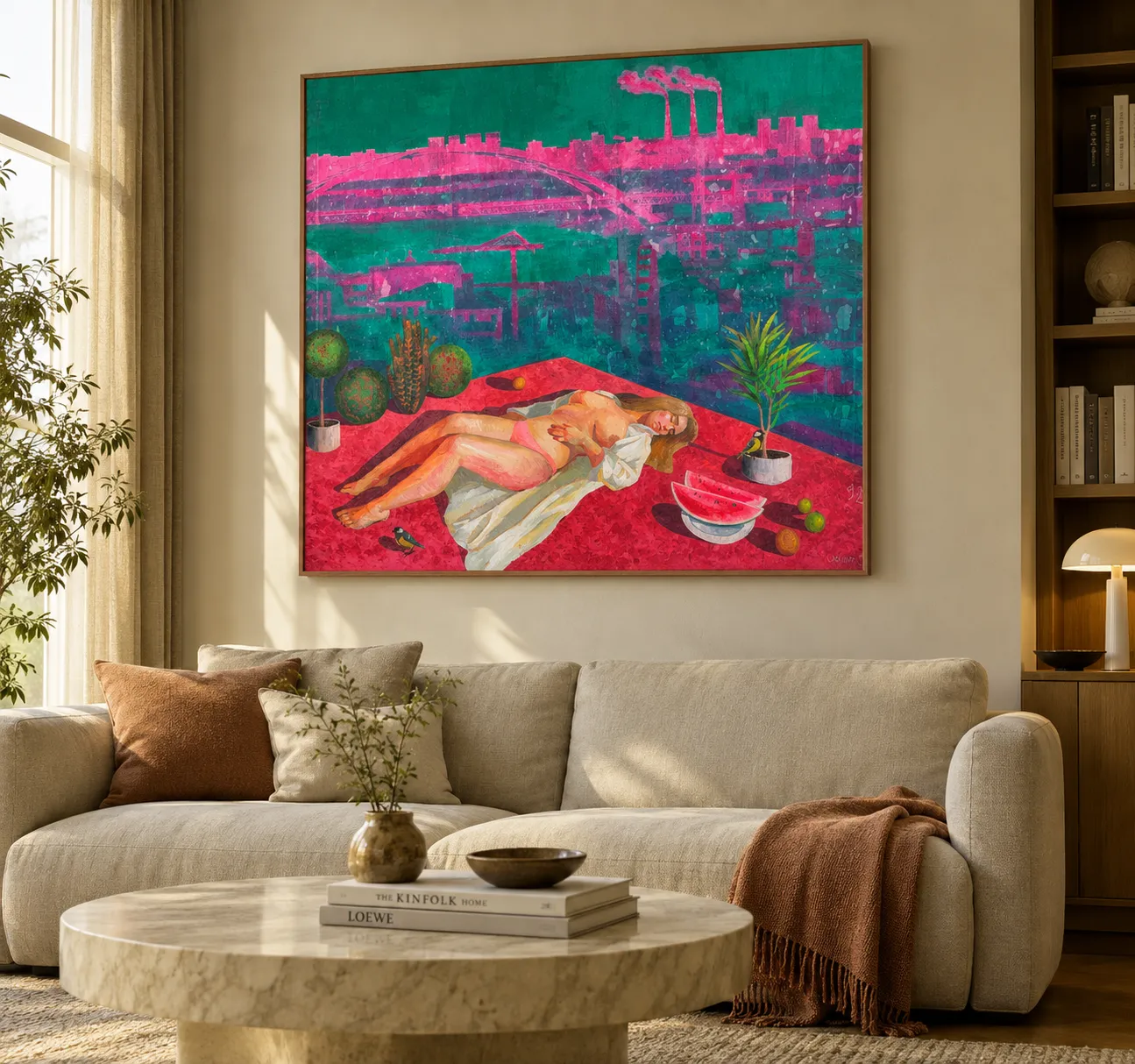 Зображення "Оазис" від Kateryna Onyshko, розмір: 145x135 см, матеріали: акрил, олійні фарби, полотно, медіум: Живопис, місто: Київ, Україна, ціна: $1700 Фото 3 з 7.