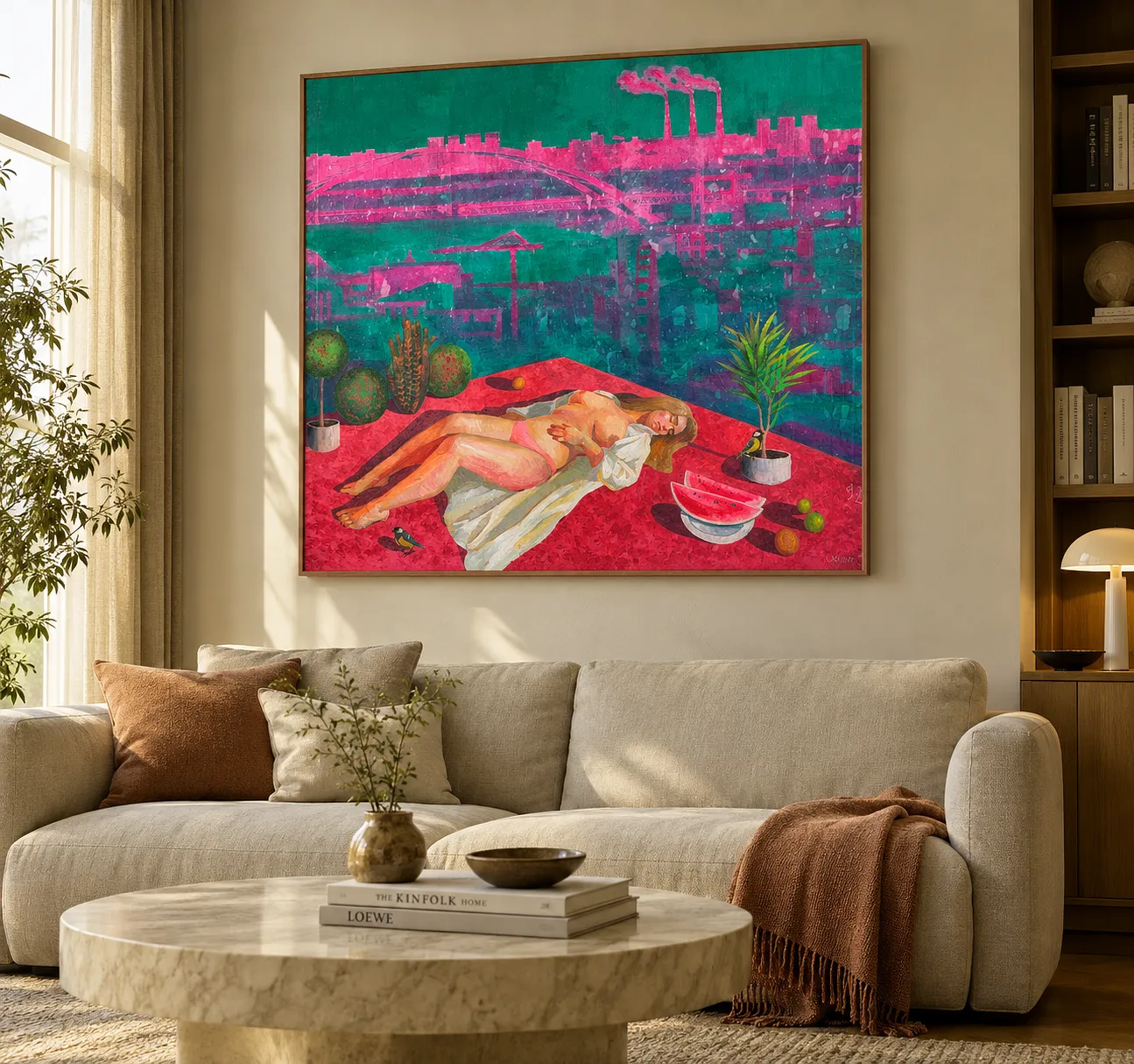 Зображення "Оазис" від Kateryna Onyshko, розмір: 145x135 см, матеріали: акрил, олійні фарби, полотно, медіум: Живопис, місто: Київ, Україна, ціна: $1700 Фото 3 з 7.
