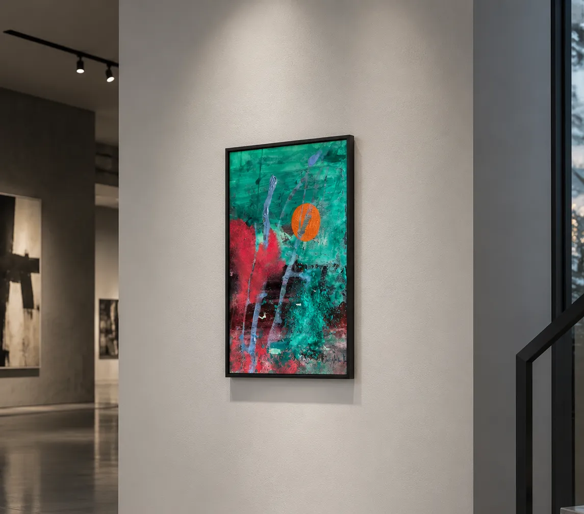 Image of Inner Horizon by Kateryna Onyshko, size: 52х37 см, made of acrylic, paper, Painting medium, from Kyiv, Ukraine, priced at $300 Photo 4 of 8.
