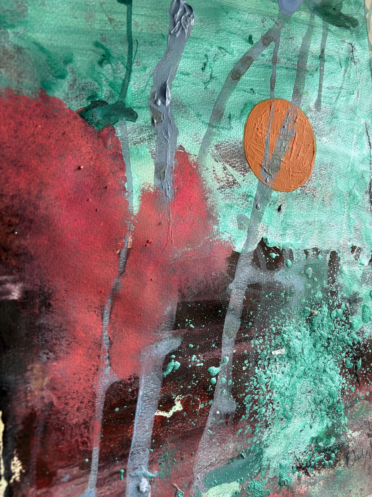 Image of Inner Horizon by Kateryna Onyshko, size: 52х37 см, made of acrylic, paper, Painting medium, from Kyiv, Ukraine, priced at $300 Photo 7 of 8.