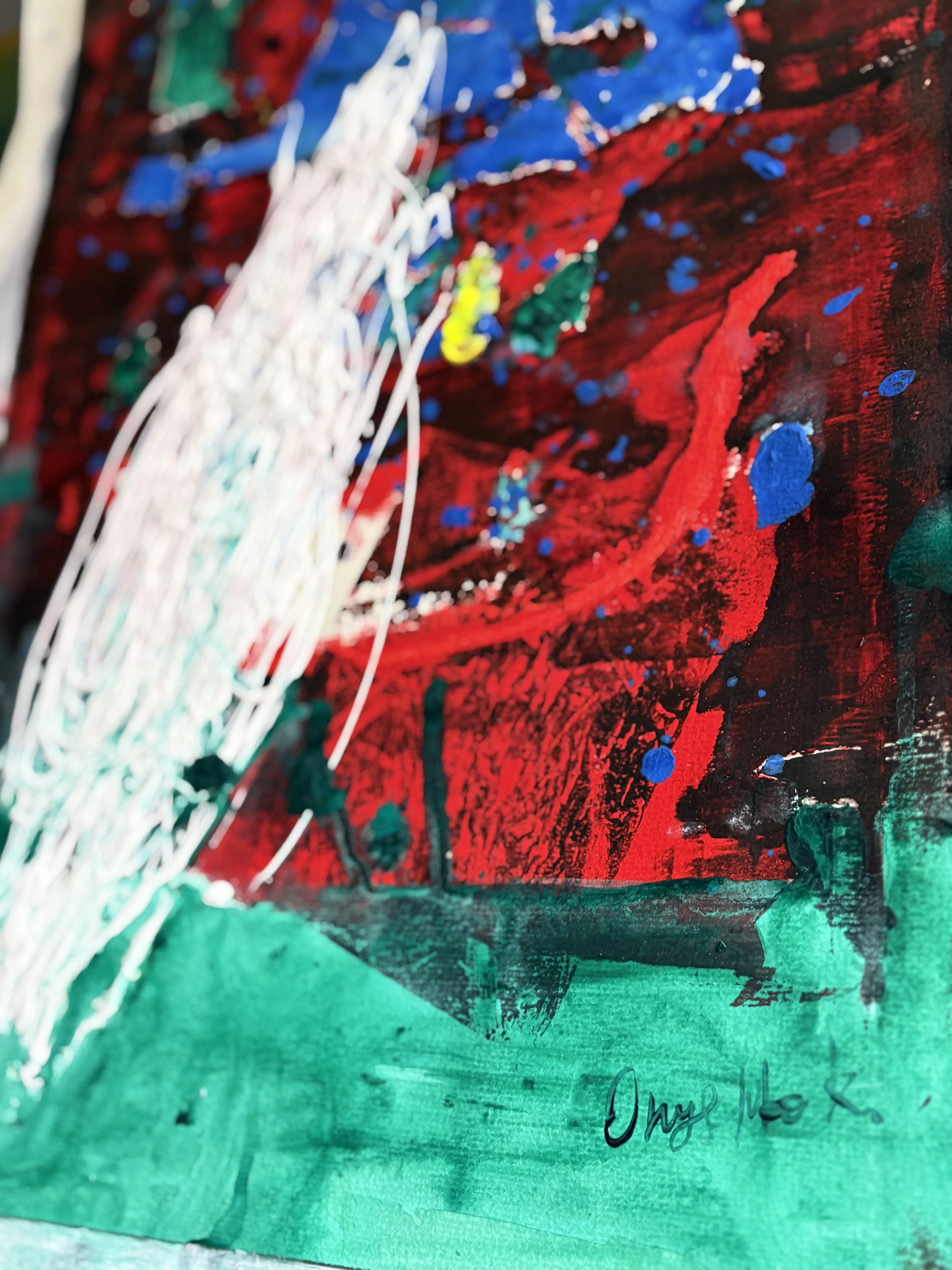 Image of Wild Matter by Kateryna Onyshko, size: 52х37 см, made of acrylic, paper, Painting medium, from Kyiv, Ukraine, priced at $300 Photo 4 of 7.