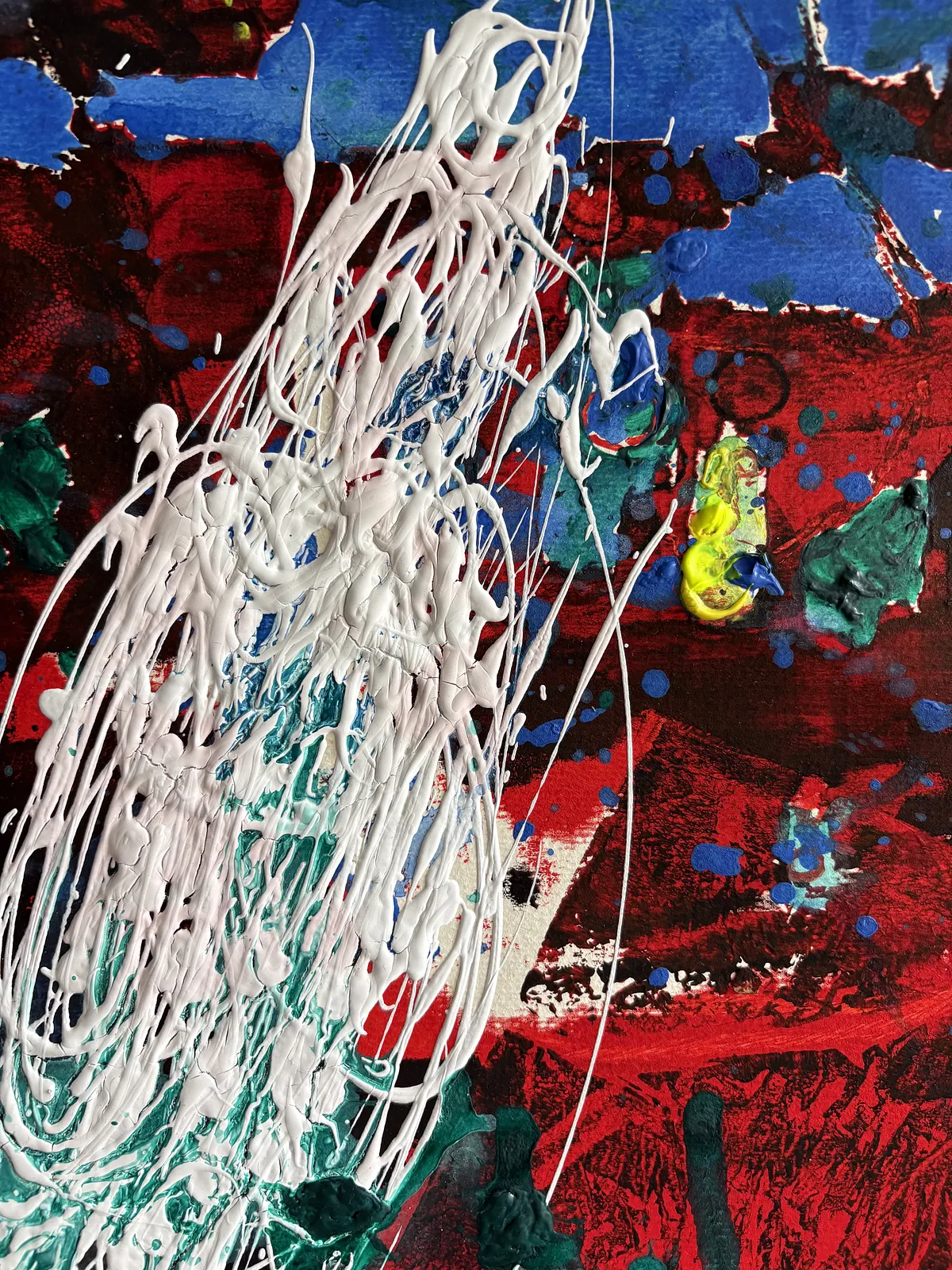 Image of Wild Matter by Kateryna Onyshko, size: 52х37 см, made of acrylic, paper, Painting medium, from Kyiv, Ukraine, priced at $300 Photo 3 of 7.