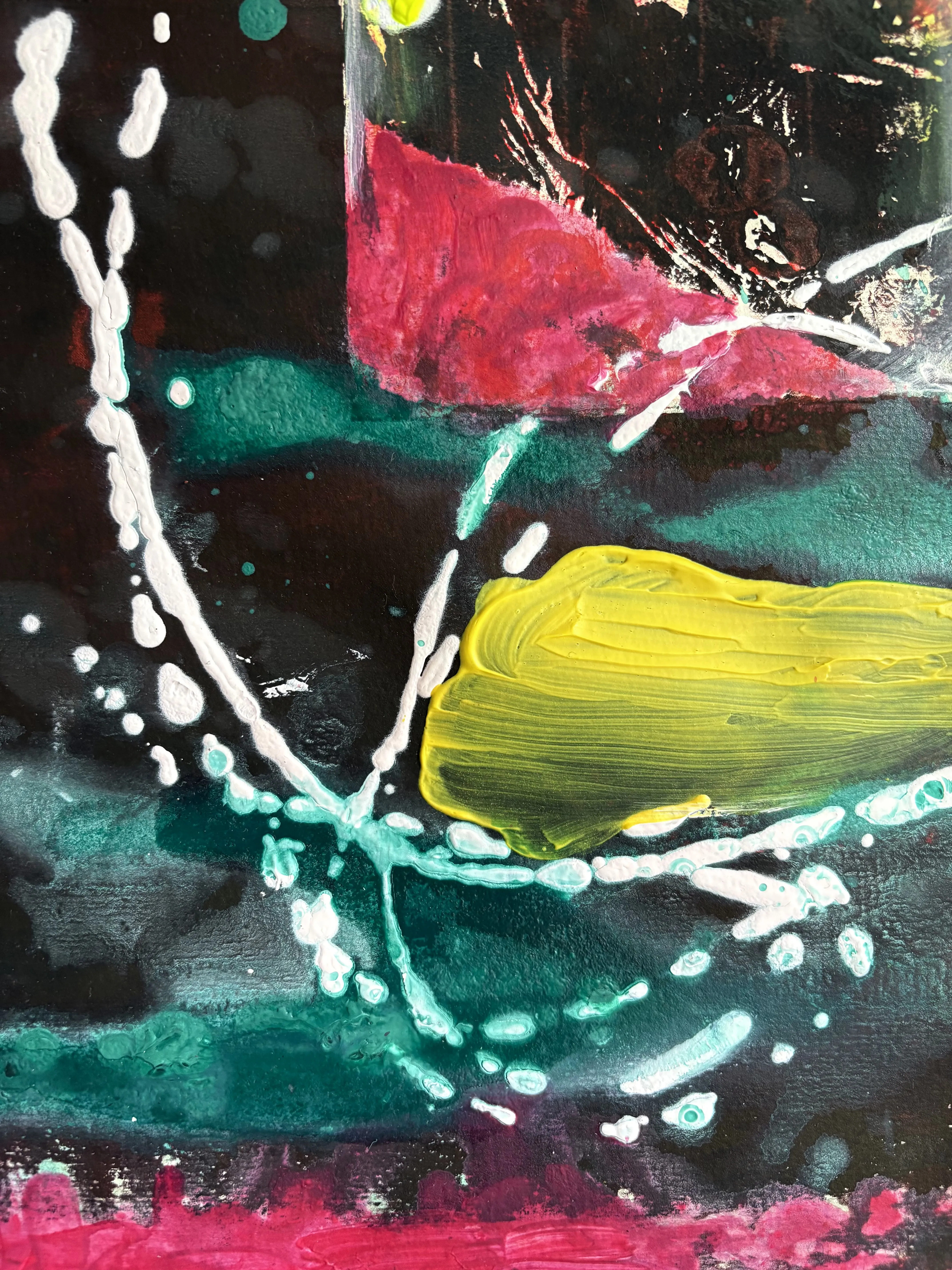 Image of Pulse of the Night by Kateryna Onyshko, size: 52х37 см, made of acrylic, paper, Painting medium, from Kyiv, Ukraine, priced at $300 Photo 4 of 5.
