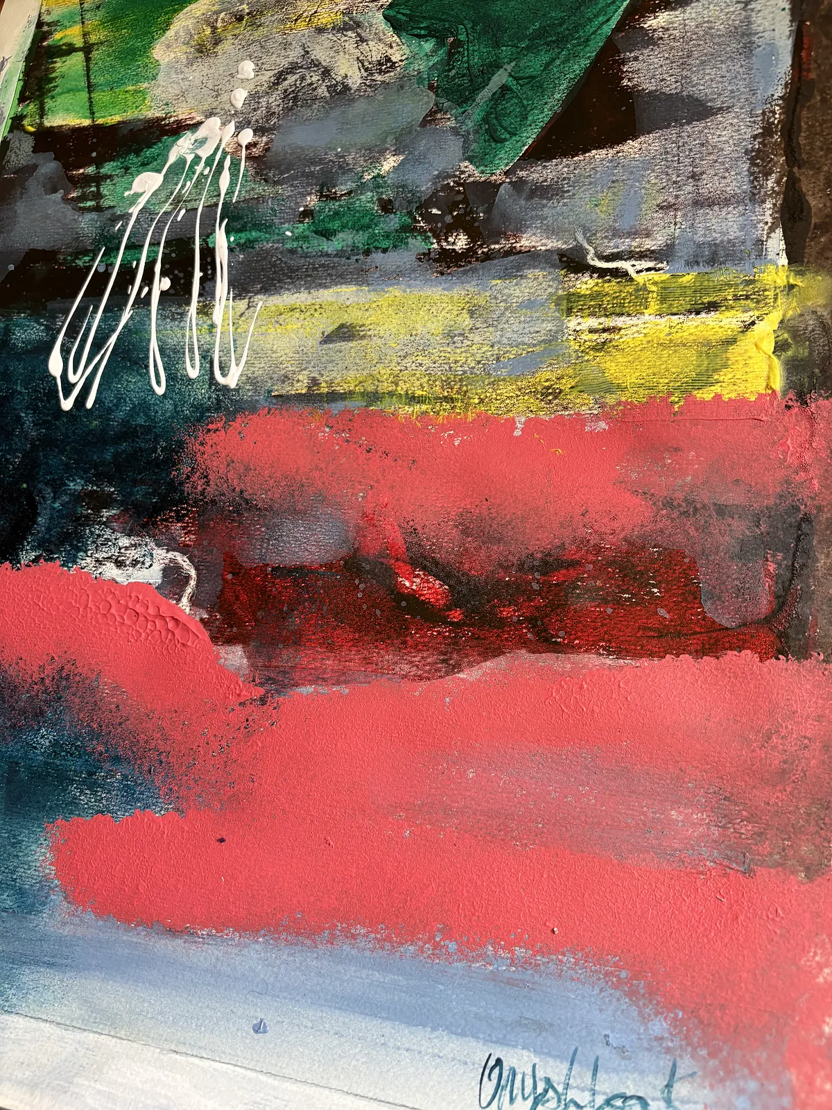Image of The Other Shore by Kateryna Onyshko, size: 52х37 см, made of acrylic, paper, Painting medium, from Kyiv, Ukraine, priced at $300 Photo 8 of 8.